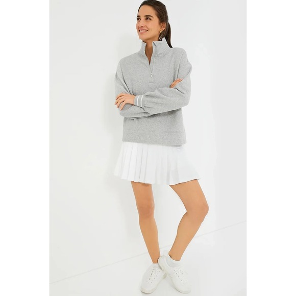 Tuckernuck Tops - Tuckernuck Tnuck Sport Heathered Gray Carlson Quarter Zip Size Medium